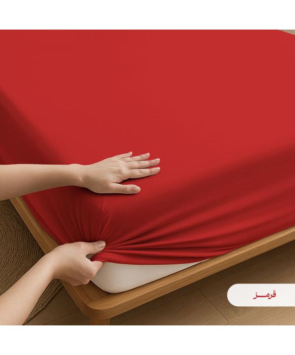 ملحفه كشدار دونفره پاميل مدل PlainOQQ
