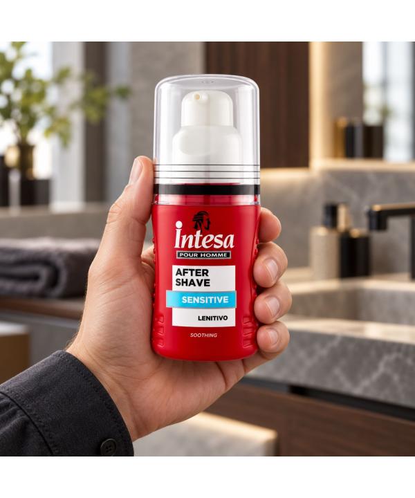 لوسیون افتر شیو اینتسا حجم 100 میلی لیتر (پمپی) مردانه اینتسا مدل Sensetive Soothing