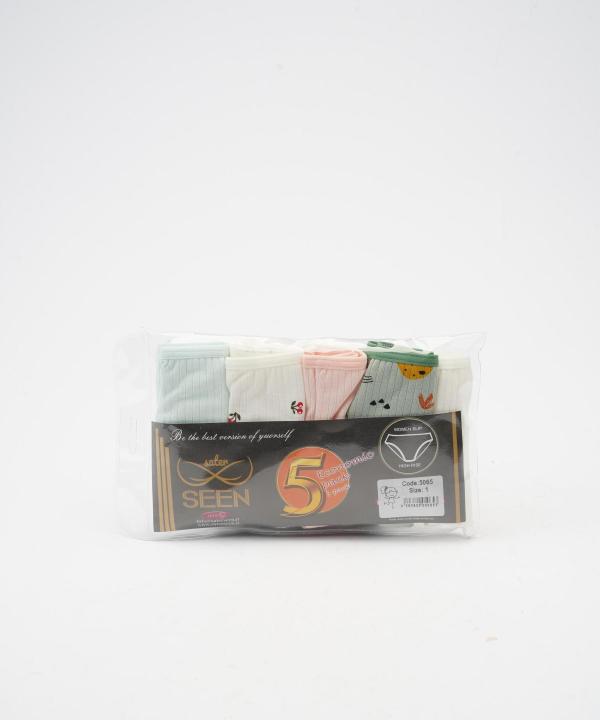 شورت نخی بسته 5 عددی دخترانه ساتر سین مدل SAT-5065 __D