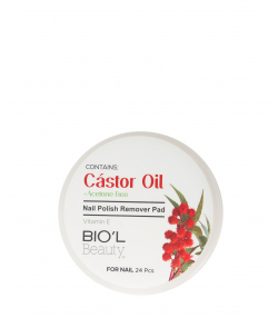 پد لاک پاک کن بیول BIOˊL مدل Castor Oil بسته 24 عددی