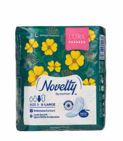 نوار بهداشتی مشبک و بسیار نازک ناولتی Novelty سایز 3 بسته 8 عددی