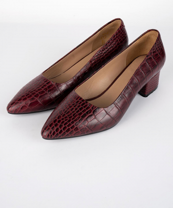 کفش زنانه چرم طبیعی چرم کروکو Croco Leather مدل 21005569