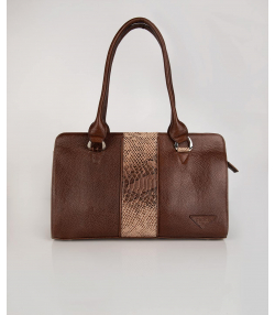 کیف دستی زنانه چرم طبیعی چرم کروکو Croco Leather مدل بوم باردو