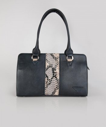 کیف دستی زنانه چرم طبیعی چرم کروکو Croco Leather مدل بوم باردو