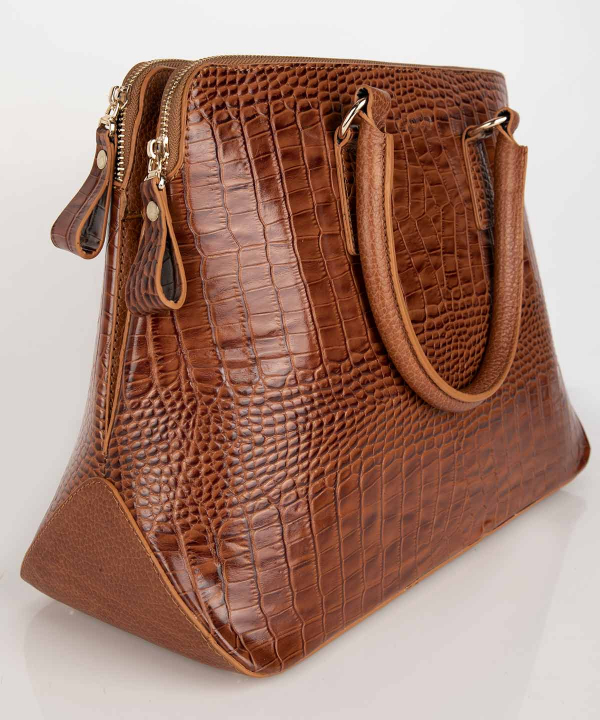 کیف دستی زنانه چرم کروکو Croco Leather مدل آناماریا