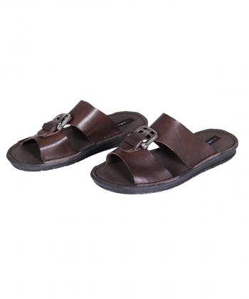 دمپایی مردانه چرم طبیعی شهر چرم Leather City مدل F6045