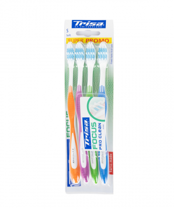 مسواک تریزا فوکوس پروکلین نرم بسته چهار عددی