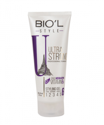 ژل حالت دهنده مو بیول BIOˊL مدل Ultra Strong حجم 200 میلی لیتر
