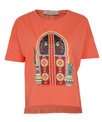 تیشرت طرح دار زنانه آلفونسی Alfonsi کد W2130004TS