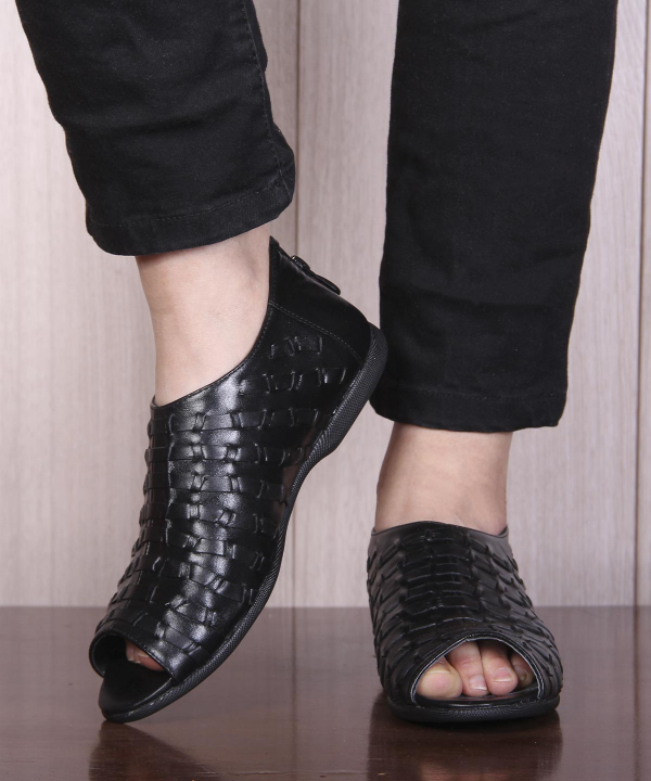 صندل چرم زنانه شهر چرم Leather City مدل pc125