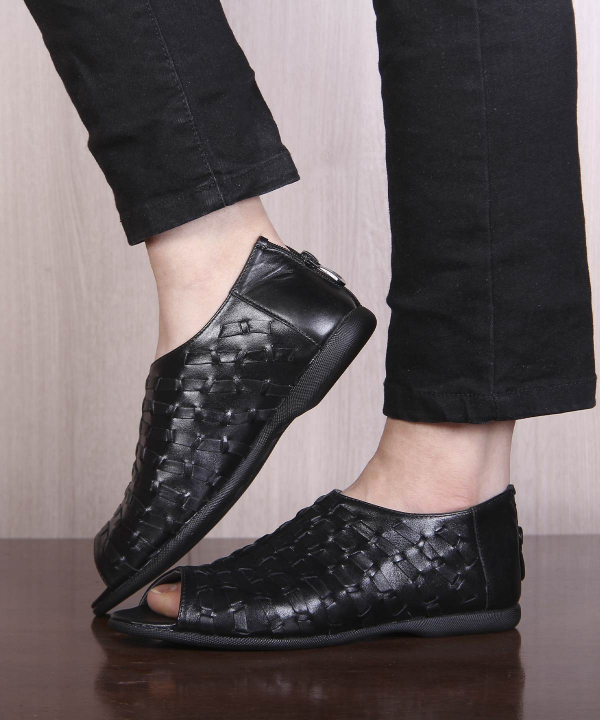 صندل چرم زنانه شهر چرم Leather City مدل pc125