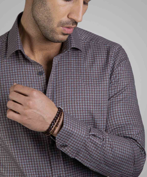 پیراهن چهارخانه مردانه کروم Corum کد 2120104