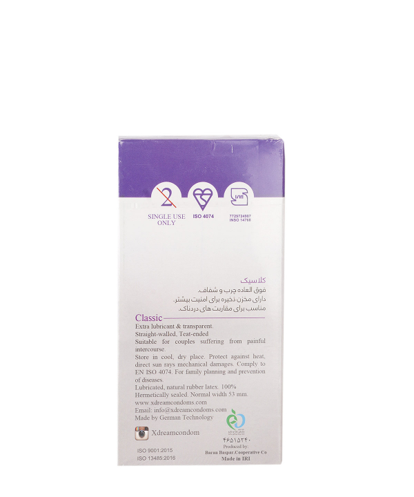 کاندوم کلاسیک ایکس دریم XDream مدل Classic بسته 12 عددی