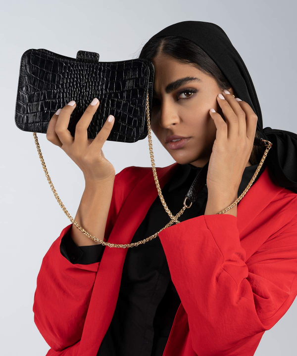 کیف دوشی زنانه چرم کروکو Croco Leather مدل آنجلو