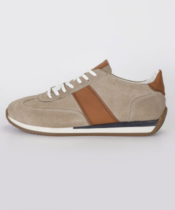 کفش کتانی چرم طبیعی مردانه آروما Aroma کد 11601002