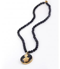 گردنبند زنانه سام نورزاده Noorzadeh Gold Art طرح تاج کد 1241