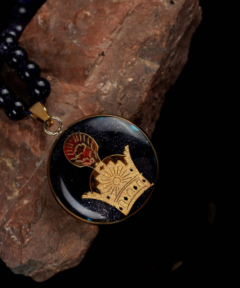 گردنبند زنانه سام نورزاده Noorzadeh Gold Art طرح تاج کد 1241