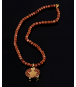 گردنبند زنانه سام نورزاده Noorzadeh Gold Art طرح تاج کد 1252