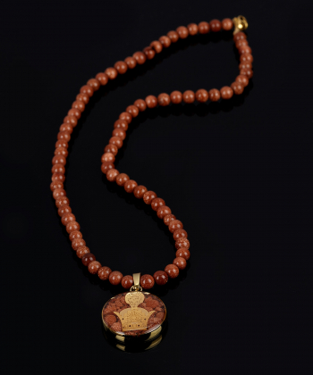 گردنبند زنانه سام نورزاده Noorzadeh Gold Art طرح تاج کد 1252