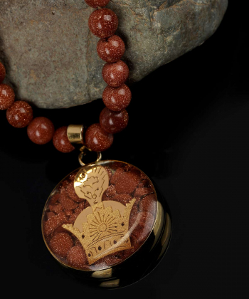 گردنبند زنانه سام نورزاده Noorzadeh Gold Art طرح تاج کد 1252