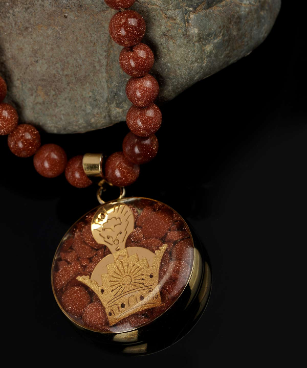 گردنبند زنانه سام نورزاده Noorzadeh Gold Art طرح تاج کد 1252