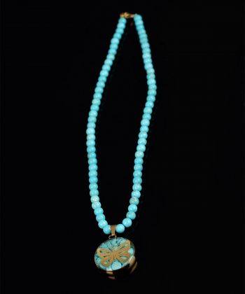 گردنبند سام نورزاده Noorzadeh Gold Art طرح پروانه کد 1301