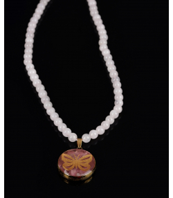 گردنبند زنانه سام نورزاده Noorzadeh Gold Art طرح پروانه کد 1311