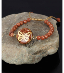 دستبند زنانه سام نورزاده Noorzadeh Gold Art طرح پروانه کد 40