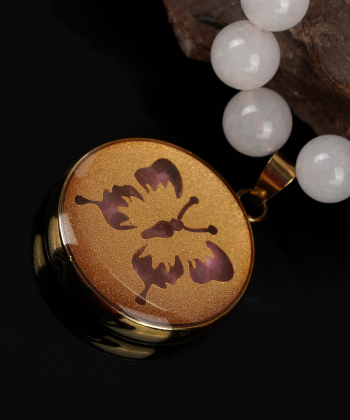 گردنبند سام نورزاده Noorzadeh Gold Art طرح پروانه کد 77