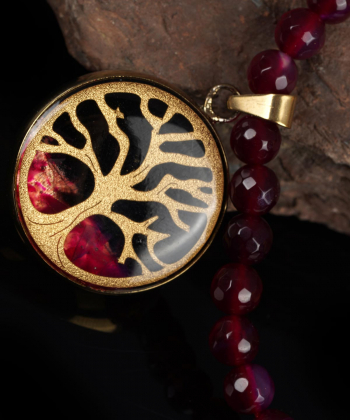 گردنبند زنانه سام نورزاده Noorzadeh Gold Art طرح درخت زندگی کد 87