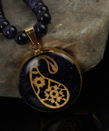 گردنبند زنانه سام نورزاده Noorzadeh Gold Art طرح بته جقه کد 97