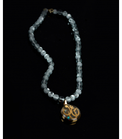 گردنبند زنانه سام نورزاده Noorzadeh Gold Art طرح عشق اپال کد 101