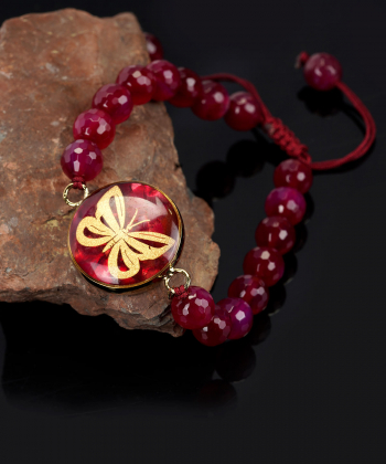 دستبند زنانه سام نورزاده Noorzadeh Gold Art طرح پروانه کد 392