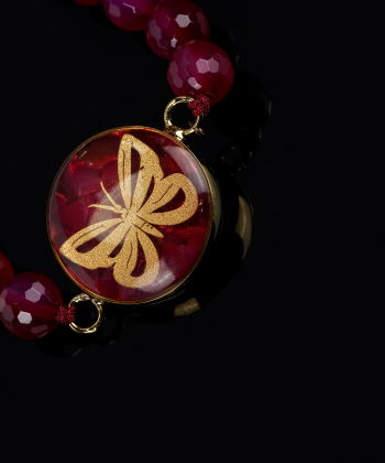 دستبند زنانه سام نورزاده Noorzadeh Gold Art طرح پروانه کد 392