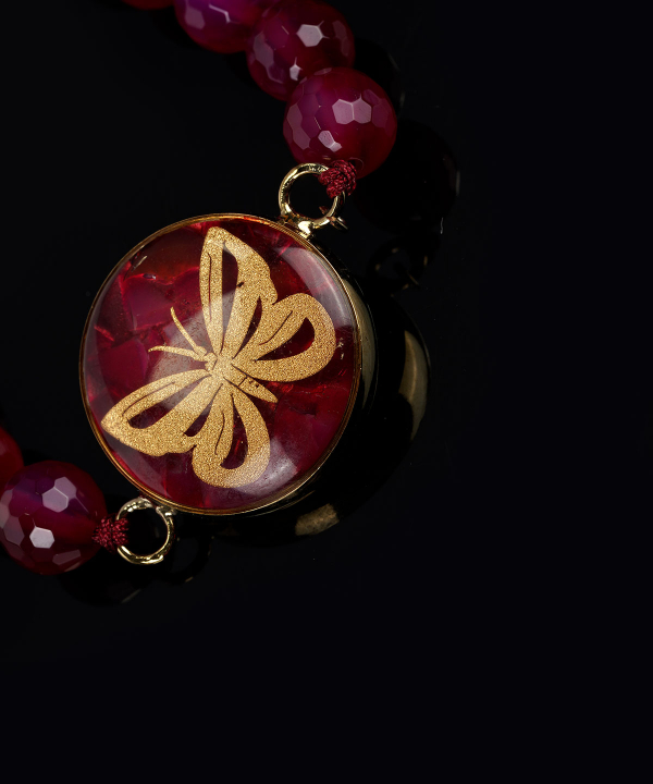 دستبند زنانه سام نورزاده Noorzadeh Gold Art طرح پروانه کد 392