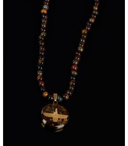 گردنبند سام نورزاده Noorzadeh Gold Art طرح فروهر کد 762