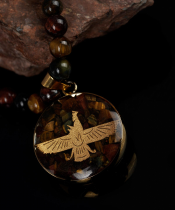 گردنبند سام نورزاده Noorzadeh Gold Art طرح فروهر کد 762