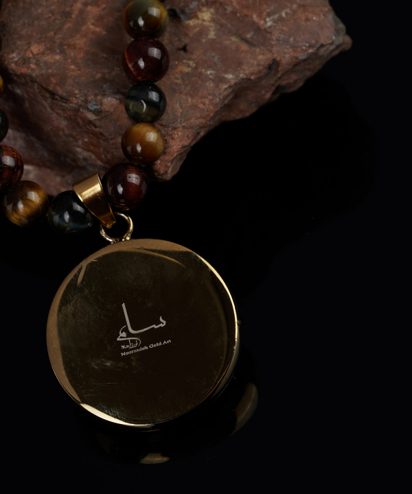 گردنبند سام نورزاده Noorzadeh Gold Art طرح فروهر کد 762