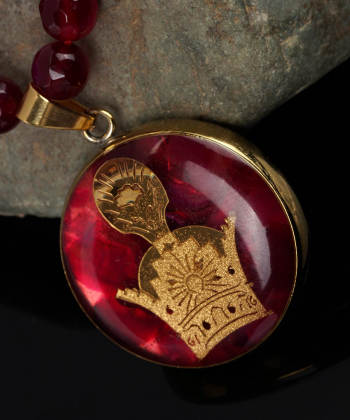 گردنبند زنانه سام نورزاده Noorzadeh Gold Art طرح تاج کد 122