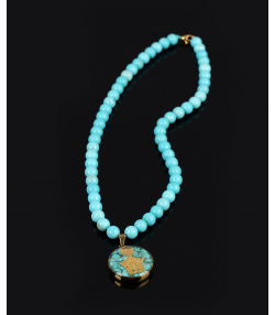 گردنبند زنانه سام نورزاده Noorzadeh Gold Art طرح تاج  کد 123