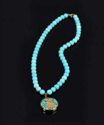 گردنبند زنانه سام نورزاده Noorzadeh Gold Art طرح تاج کد 123