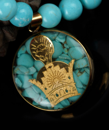 گردنبند زنانه سام نورزاده Noorzadeh Gold Art طرح تاج  کد 123