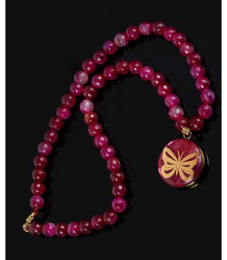 گردنبند سام نورزاده Noorzadeh Gold Art طرح پروانه کد 128