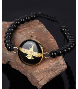 دستبند سام نورزاده Noorzadeh Gold Art طرح فروهر کد 251