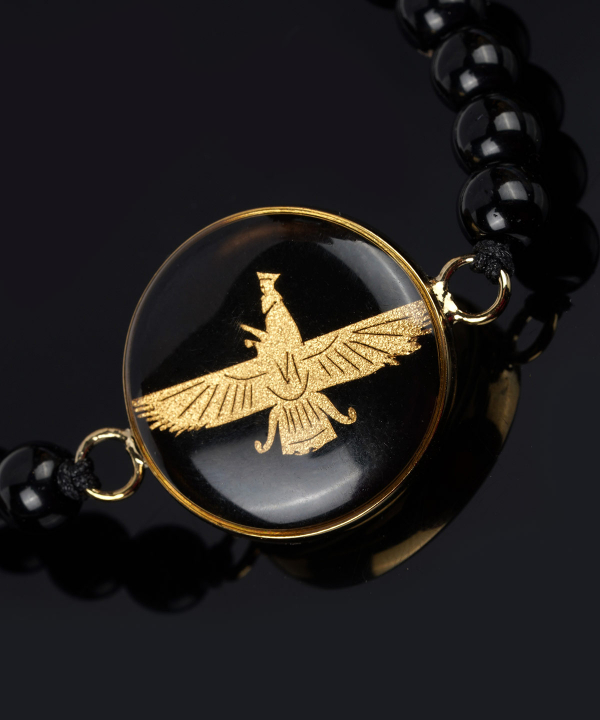 دستبند سام نورزاده Noorzadeh Gold Art طرح فروهر کد 251