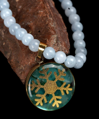 گردنبند زنانه سام نورزاده Noorzadeh Gold Art طرح برف کد 116