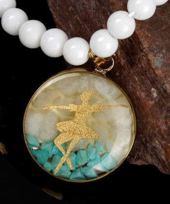 گردنبند سام نورزاده Noorzadeh Gold Art طرح بالرین کد 117