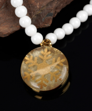 گردنبند زنانه سام نورزاده Noorzadeh Gold Art طرح برف زندگی کد 114