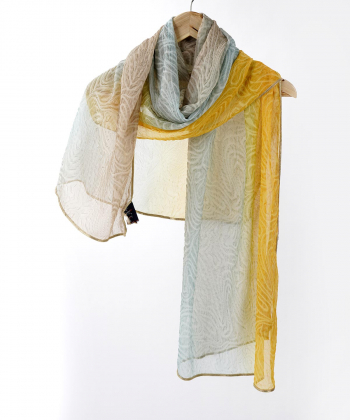 شال زنانه ابریشم لمه دار مدلینا Modelina مدل 1032M1