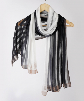 شال زنانه ابریشم لمه دار مدلینا Modelina مدل 1016